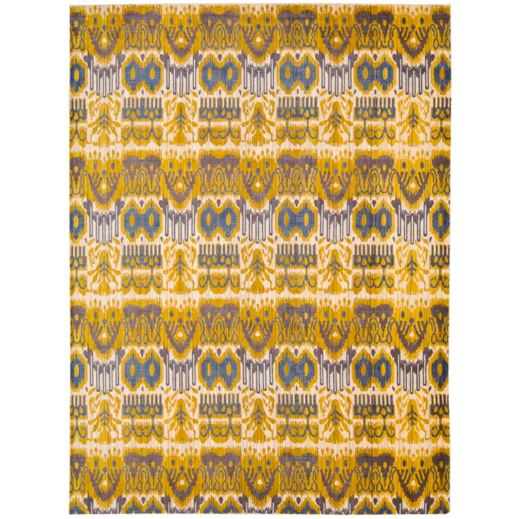 Moroccan Wool Yellow Area Rug