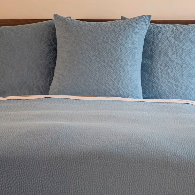 Bubble Matelasse Modern & Contemporary Cotton Geometric Shapes Coverlet Set