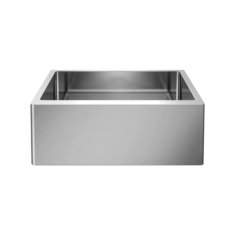 Quatrus 25" L x 19'' W Single Bowl Stainless Steel Farmhouse Sink