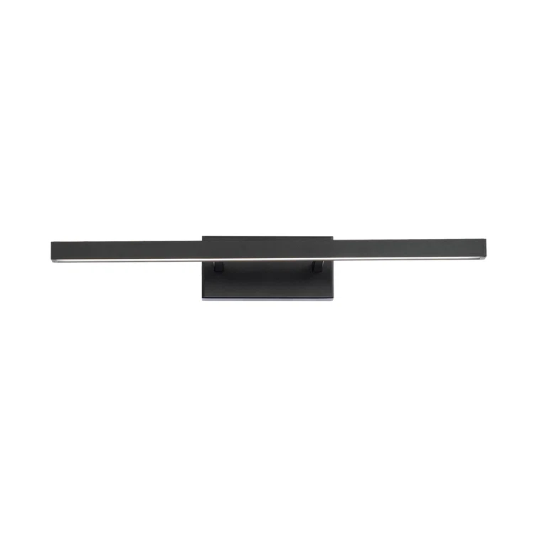 Parallax 18" Black Modern LED Bath Bar with Dimmable Light