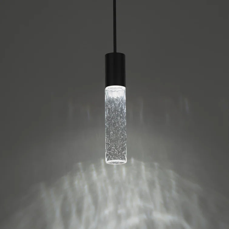 dweLED Sleek 1 - Light Black LED Single Pendant