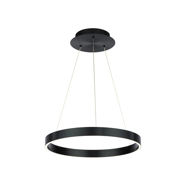 WAC Lighting Sirius 18" LED 3000K Contemporary Aluminum Pendant in Black
