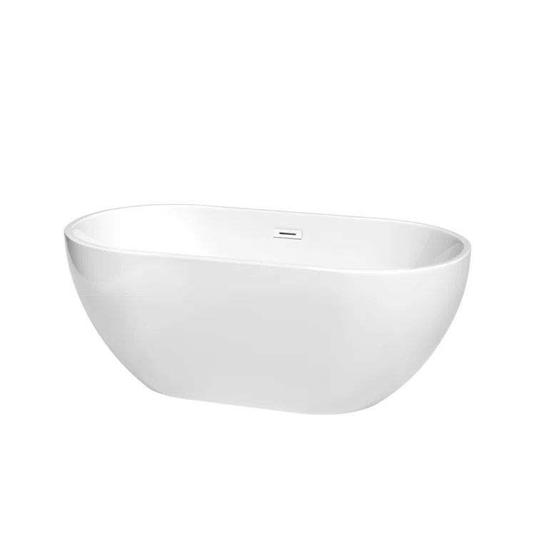 Brooklyn 60'' x 30'' Freestanding Soaking Acrylic Bathtub