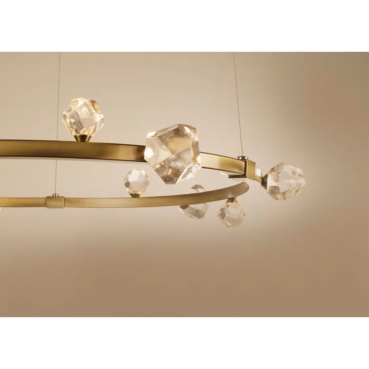 Stella Steel & Crystal Kitchen Linear Suspension