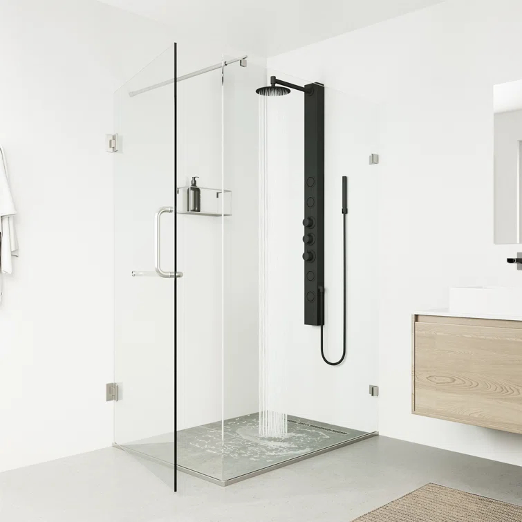 Sutton 58" H X 4" W EZDivert™ 4-Jet Shower System with Hand Shower Wand and Adjustable Shower Head