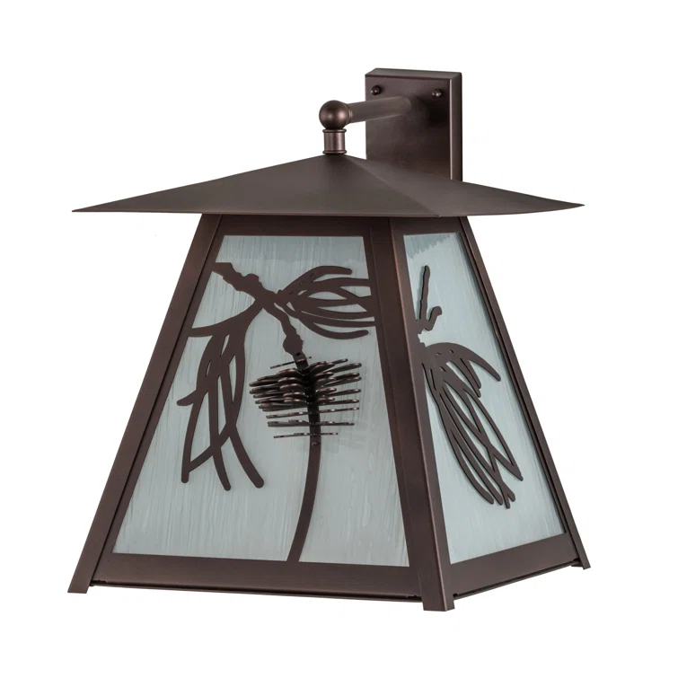 Rustic Lodge Steel Armed Sconce