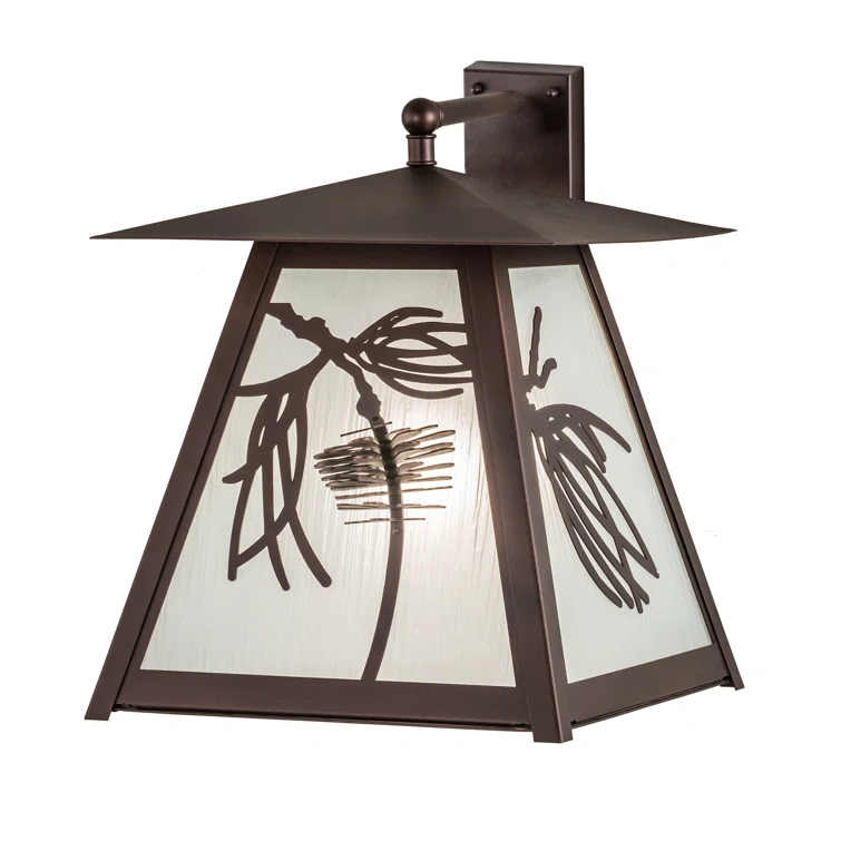 Rustic Lodge Steel Armed Sconce