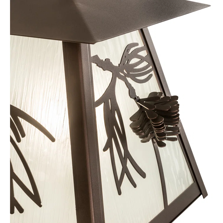 Rustic Lodge Steel Armed Sconce