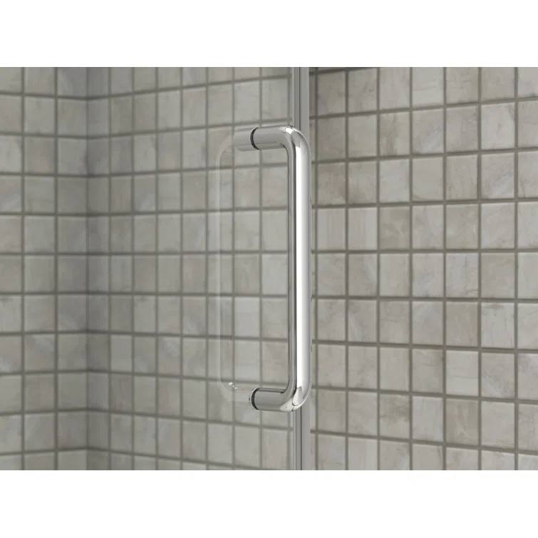 Elate Tall Sliding Shower Door, 75-1/2-In H X 56-1/4 - 59-5/8-In W, With Heavy 5/16-In Thick Crystal Clear Glass