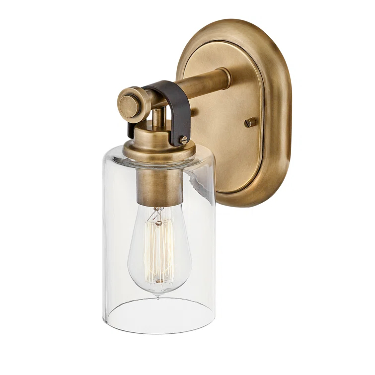 April Single Transparent Dimmable Bath Sconce