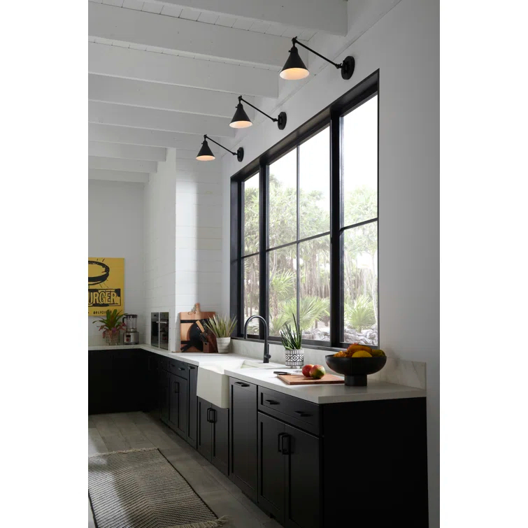 Lennon Plug-In Task Sconce - Black