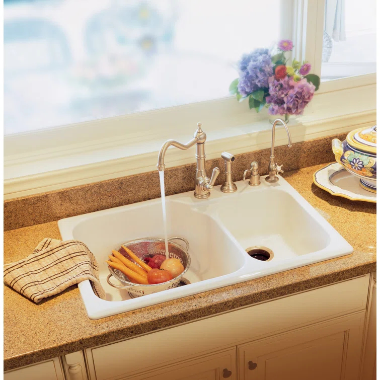 Edwardian Kitchen Faucet With Side Spray