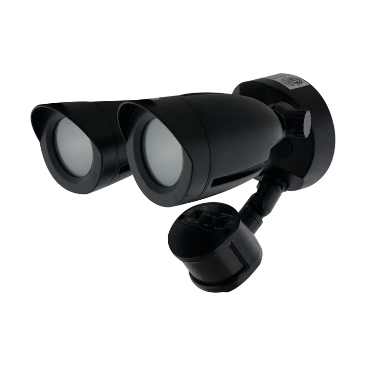 Nuvo 2 - Head LED Hardwired Dusk to Dawn Outdoor Security Flood Light with Motion Sensor