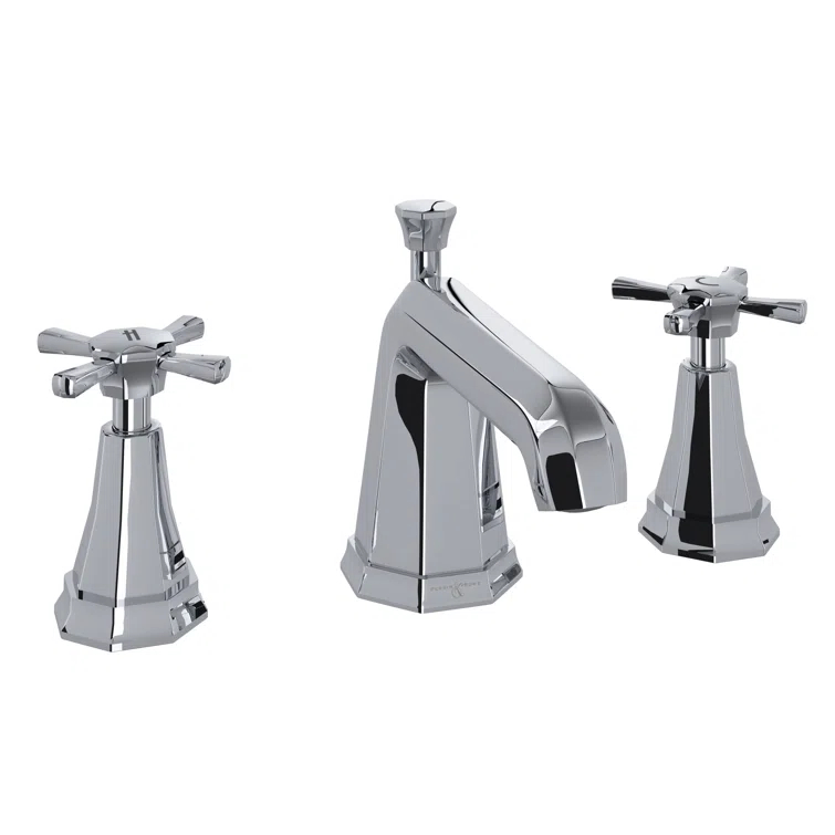 Perrin & Rowe U.3142X-APC-2 Deco Widespread Lavatory Faucet