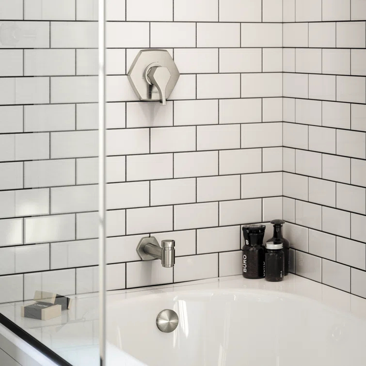 Hansgrohe Locarno Transitional 1-Handle 7-Inch Wide Pressure/ Shower Balance Valve Trim Only In Matte Black, 04822670