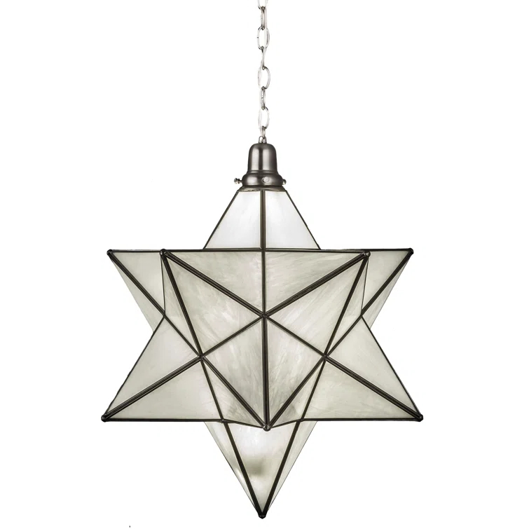 Moravian 1 - Light Brushed Nickel LED Unique/Statement Pendant