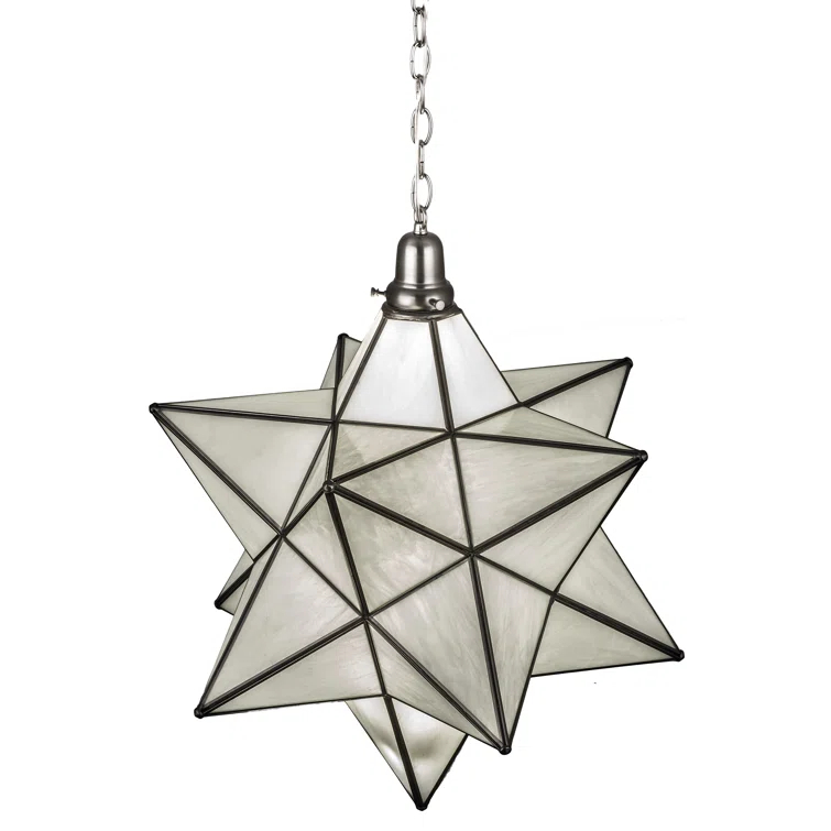 Moravian 1 - Light Brushed Nickel LED Unique/Statement Pendant