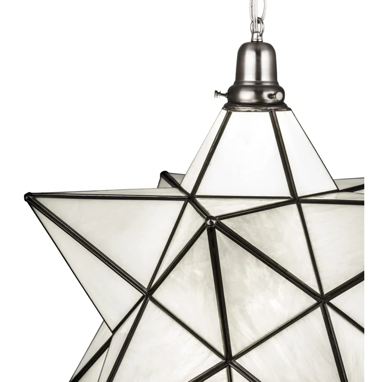 Moravian 1 - Light Brushed Nickel LED Unique/Statement Pendant