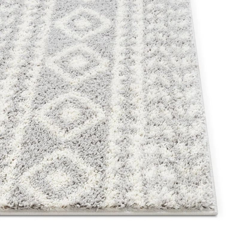Marandia Geometric Gray Area Rug