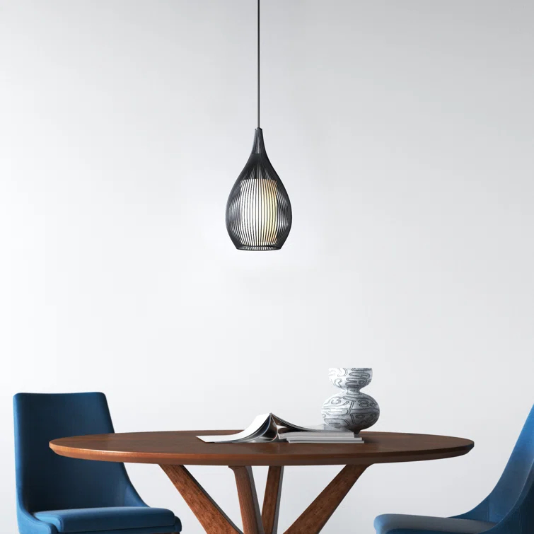 Lotus Single Light Steel Dimmable Pendant