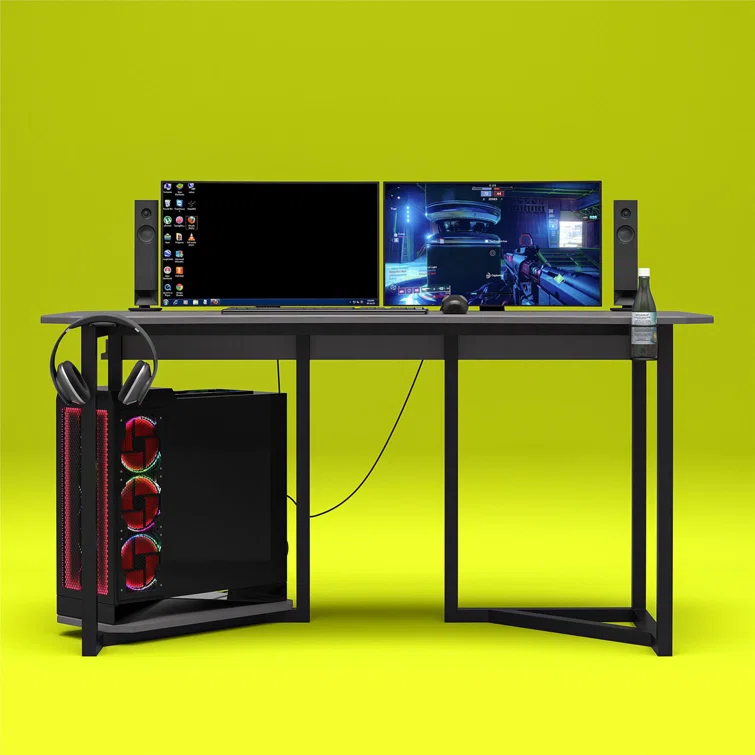 Quest Gaming Desk with CPU Stand
