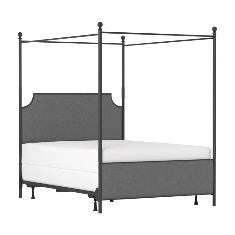 Aasif Upholstered Metal Canopy Bed