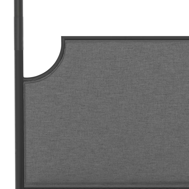 Aasif Upholstered Metal Canopy Bed
