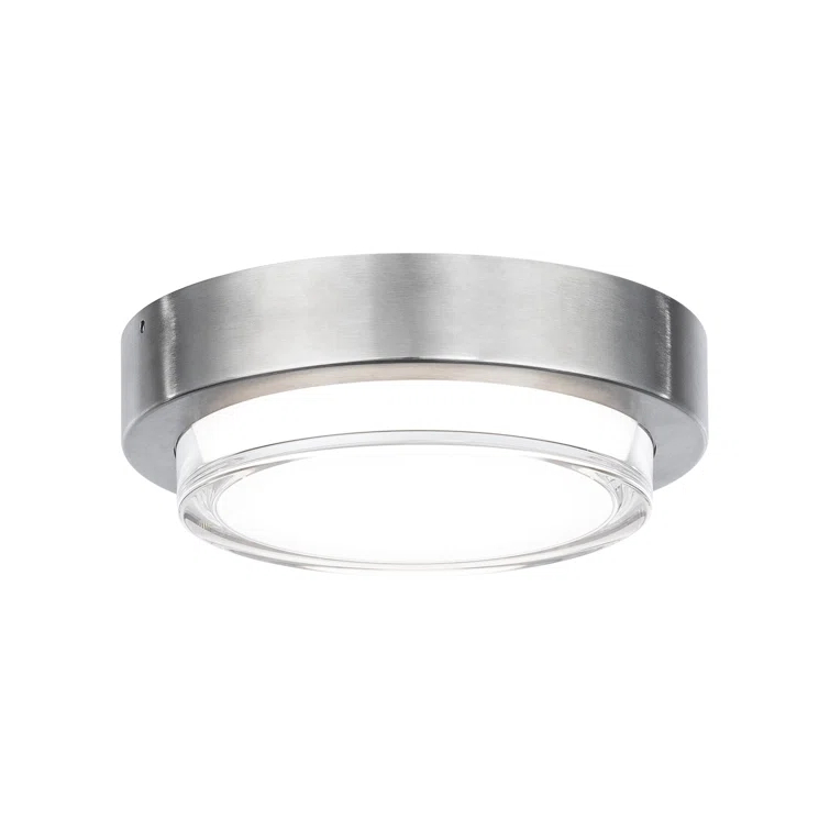 Modern Forms 7.75" Square LED Outdoor Flush Mount in Stainless Steel