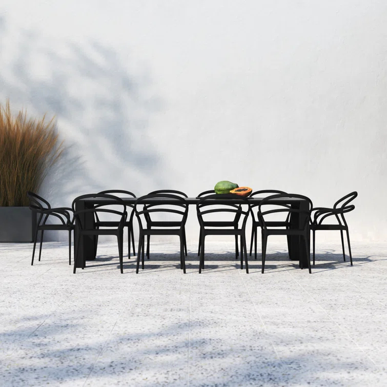 Comet 118'' Rectangular 10 - Person Outdoor Dining Set