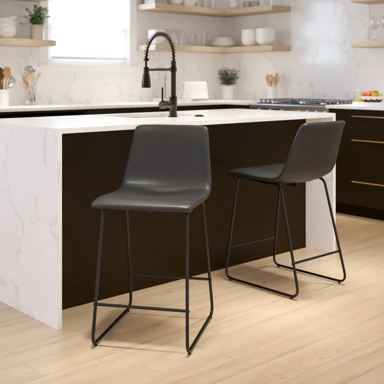Flash Furniture Ringel Upholstered Counter Stool with Metal Frame