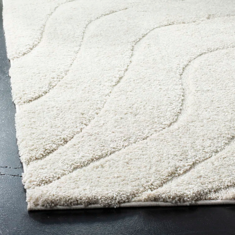 Ashal Abstract Cream Area Rug