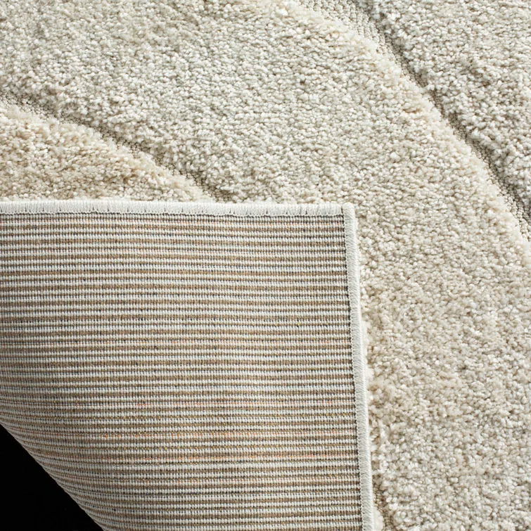 Ashal Abstract Cream Area Rug