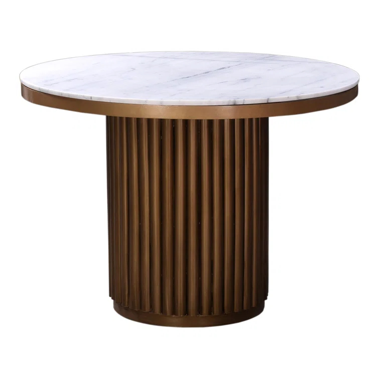 Ione 42'' Round Marble Dining Table
