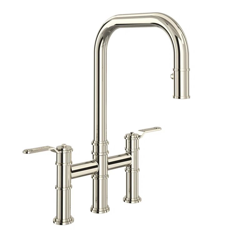 Armstrong Pull-Down Bridge Kitchen Faucet With U-Spout