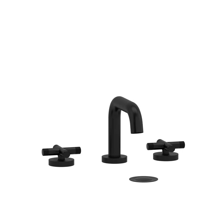 Riobel RUSQ08LKNBK Robinet de lavabo espacé avec bec en U Riu