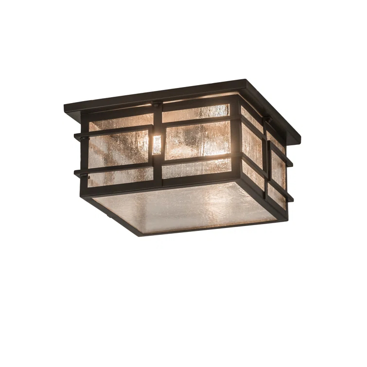 Timeless Bronze 16" Clear Glass LED Flush Mount Light