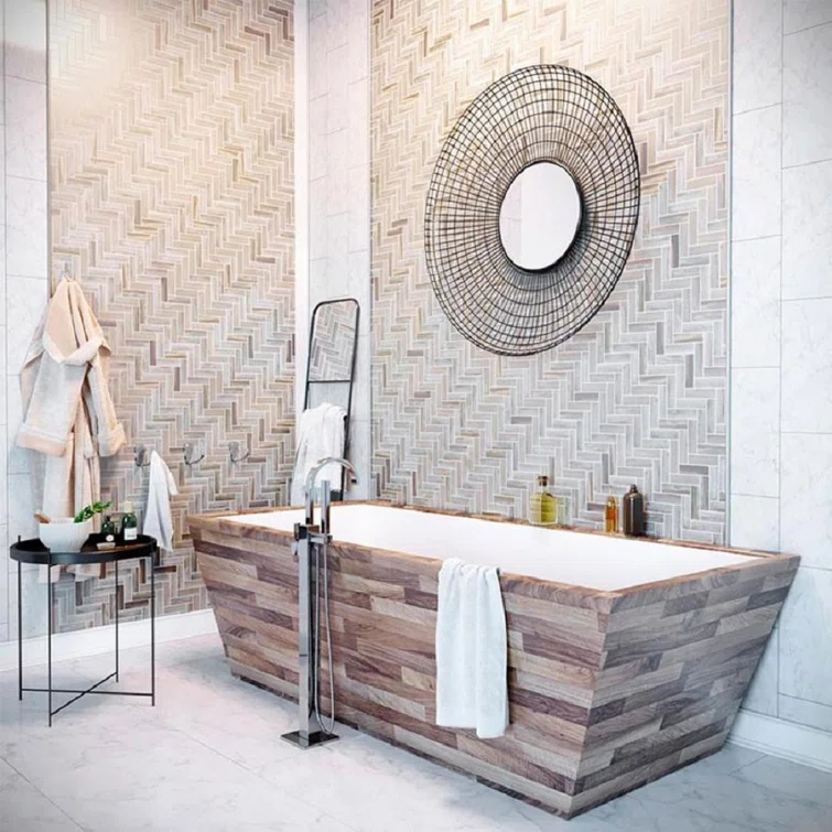 1.2" x 3.9" Glass Mosaic Wall & Floor Tile