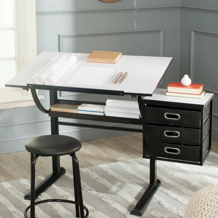 Miceal Metal Base Drafting Table