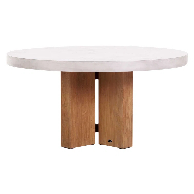 Seasonal Living Java Round Concrete Outdoor Dining Table