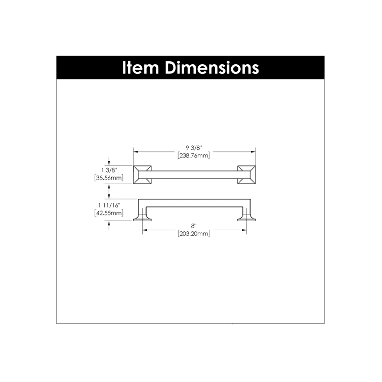 Studio 8" Center to Center Bar/Handle Pull
