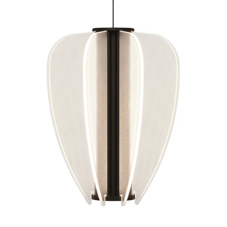Mini Nightshade Black LED Pendant with Acrylic Shade
