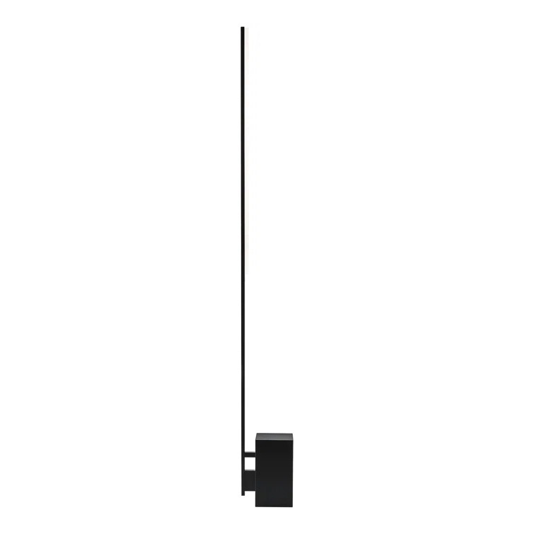 Nightshade Black Adjustable LED Floor Lamp with Shelf