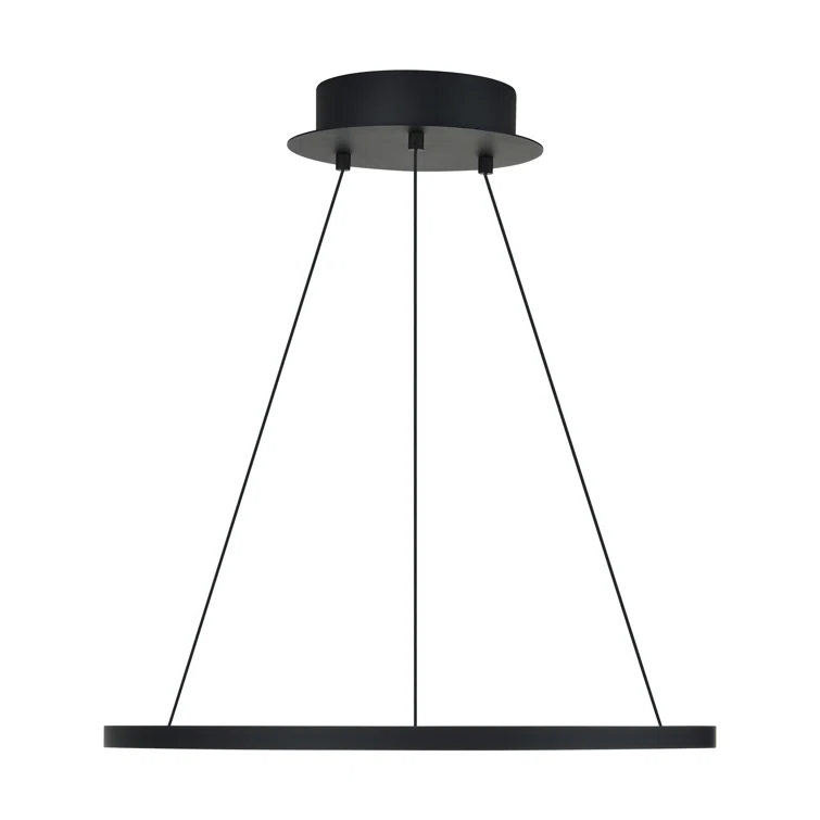 Nightshade Black Modern LED Chandelier with Integrated Light