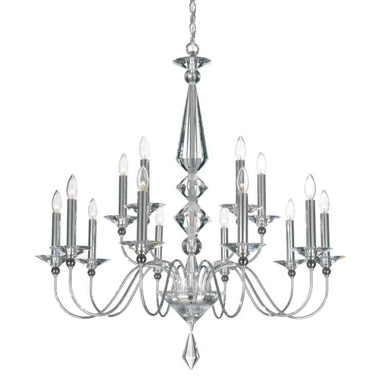 Jasmine 15 - Light Glass Tiered Chandelier