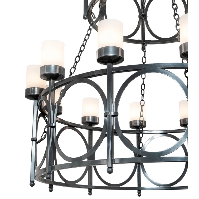 Meyda Lighting Porta 20 - Light Dimmable Tiered Chandelier