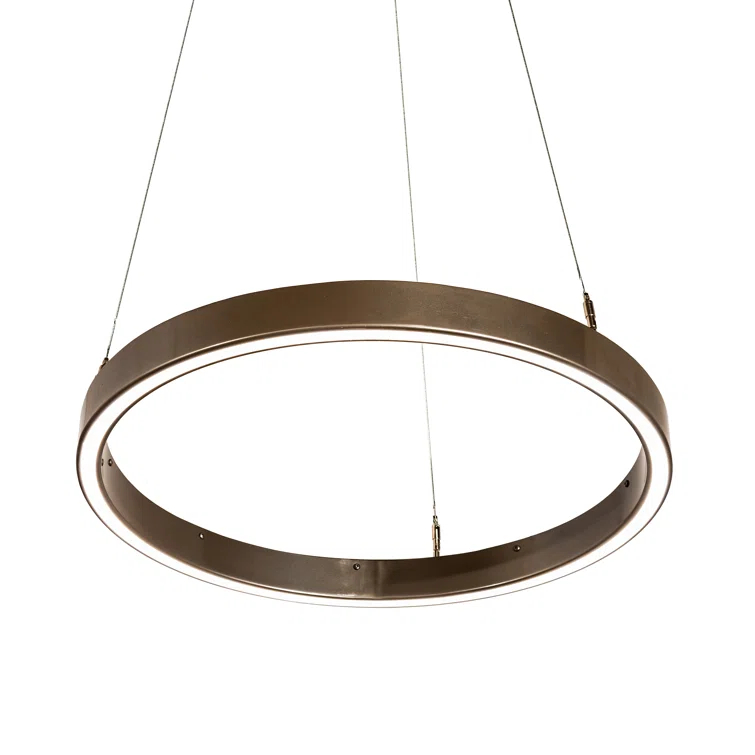 Orren Ellis Keymiyah 1 - Light Bronze Metallic LED Unique/Statement Pendant