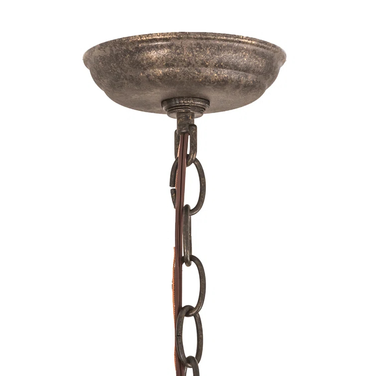 Jenna 25'' Beige and Bronze 5-Light Chandelier