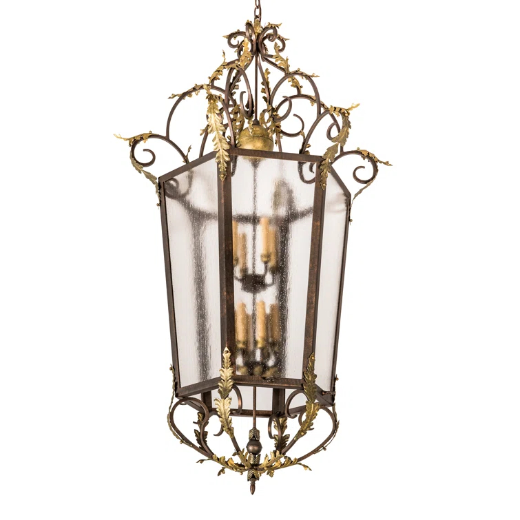 Elisa 12 - Light Dimmable Lantern Square / Rectangle Chandelier
