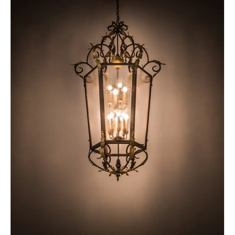 Elisa 12 - Light Dimmable Lantern Square / Rectangle Chandelier