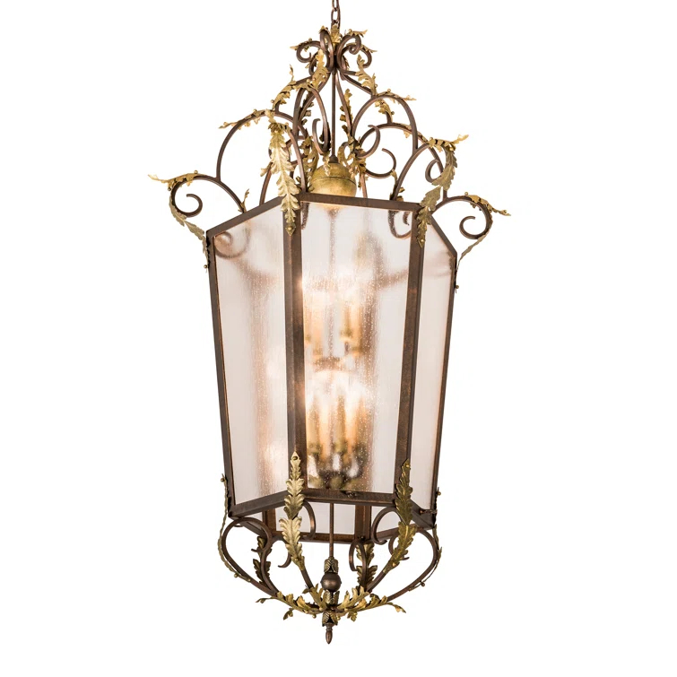 Elisa 12 - Light Dimmable Lantern Square / Rectangle Chandelier